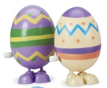 Wind up hopping eggs for non candy easter basket ideas.